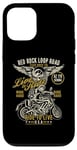 Coque pour iPhone 14 Red Rock Loop Road AZ 179 USA Moto Motif vieilli