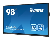 iiyama ProLite TE9812MIS-B3AG - 98 Diagonal klass (97.5 visbar) LED-bakgrundsbelyst LCD-skärm - interaktiv digital skyltning - med pekskärm (multi-touch) / PC-anslutning som tillval - 4K UHD (2160p) 3840 x 2160 - black bezel with matte finish - med iiyama WiFi-modul (OWM002)