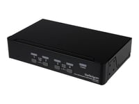 StarTech.com Switch KVM DisplayPort à 4 ports - Hub USB et partage audio - 2560 x 1600 - Commutateur écran-clavier-souris/audio/USB - 4 x KVM / audio / USB - 1 utilisateur local - de bureau -...