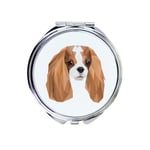 Cavalier King Charles Spaniel - peili kuva ja geometrinen merkki Art-Dog-merkiltä