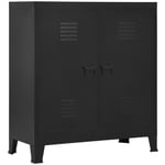 Furniture Limited - Coffre de rangement industriel Noir 90x40x100