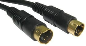 1m GOLD S-Video S Video Wire SVHS Lead Super Video Cable Laptop PC to TV DVD VHS