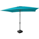 Parasol rectangle 2x3m inclinable - BLEU PAON