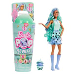 Barbie Poupée Pop Reveal série Bubble Tea avec accessoires et animal parfum thé vert, 8 surprises dont un changement de couleur, un gobelet avec rangement, HTJ21