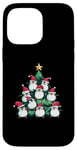 Coque pour iPhone 14 Pro Max Sapin de Noël pingouin pour filles et garçons Père Noël amusant