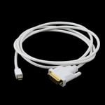 2m - Câble adaptateur Mini Display Port DP mâle vers DVI mâle, cordon blanc de 6 pieds 1.8M pour Macbook, 1 poly-sac multimédia ZC5 @ 4800