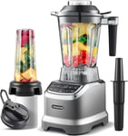 AMZCHEF Blender Smoothie Maker with Two Ways, 2000W Blenders for Kitchen with 3