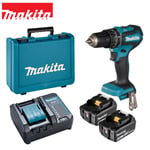 Makita DHP485F001 18V LXT Cordless Drill Kit 2x BL1830B Batteries & Charger