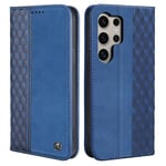 CXTCASE Coque pour Samsung Galaxy S24 Ultra, Housse en Cuir PU Pochette Portefeuille Magnétique Etui de Protection, Flip Case pour Samsung Galaxy S24 Ultra, Bleu