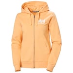 Helly Hansen Womens W HH Logo Full Zip Hoodie 2.0 - Miami Peach, L