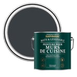 Rust-Oleum Peinture Grise Lessivable pour Murs de Cuisine, Finition Mate - Anthracite (RAL 7016) 2.5L