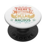 Rien de tel qu'un Collab avec Nachos - Amoureux de tacos rétro PopSockets PopGrip Adhésif