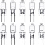 Förpackning med 10 halogenlampor G4, 12V 20W, varmvit 3000K, 350LM, Di