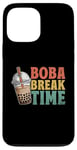 Coque pour iPhone 13 Pro Max Boba Break Time Thé au lait Bubble Tea Boba Pearl Lover