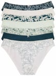 Women'secret Women's Pack 7 Green Cotton Panties Lingerie, L