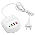 USB-latausasema PD 20W QC3.0 Moniporttinen USB-pikalatauskeskitin matkapuhelimelle Tablet Kannettava tietokone EU-pistoke 100?240V