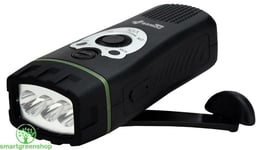 POWERplus Wolf Wind-Up FM Radio & LED Flashlight with Personal Alarm