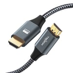 Twozoh Câble HDMI 0,3M, 4K Câble HDMI 2.0 Haute Vitesse, Cable HDMI à Cordon braqué 1080p 720p Compatible avec PS5, PS3, PS4, PC, Projecteur, TVHD, Xbox