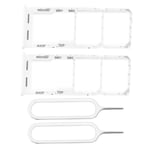 2pcs Dual SIM Card Tray Holder Micro SD for Samsung Galaxy A13 5G 2022 White