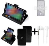 For Nokia X30 5G protective case + EARPHONES black cover bag wallet flipstyle Ca