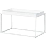 Table basse en métal laqué coloris Blanc - L80 x P45 x H45 cm Pegane