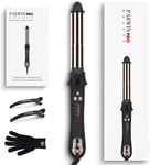 360° Rotating Automatic Hair Curler, PARWIN PRO BEAUTY 32MM Hair Curling Wand,