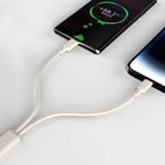 DELTACO USB-C - USB-C 1 m USB-kaapeli 3.1 Gen2 -piirisarja 100 W 5A Valkoinen