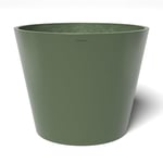 POTS&MORE Pot de Fleurs Conico 50 (diamètre 50 cm, Forme Ronde, Couleur Vert Olive, Hauteur 40,5 cm, Pot en Plastique, pour Plantes d'intérieur) VP015004