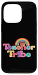 Coque pour iPhone 13 Pro Livres arc-en-ciel colorés Teacher Tribe