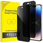 JETech Privacy Full Coverage Screen Protector for iPhone 14 Pro Max 6.7-Inch, Anti-Spy Tempered Glass Film, Edge to Edge Protection Case-Friendly, 2-Pack