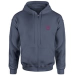 Transformers Decepticon Embroidered Unisex Zipped Hoodie - Navy - S