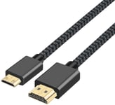 Mini HDMI to HDMI Cable 2M 2Pack,UseBean High Speed 4K 60Hz Mini HDMI Male to Male HDMI 2.0 Cord,Compatible with Sony/Nikon/Canon Camera, Camcorder,Laptop,Graphics Video Card,Raspberry Pi Zero W