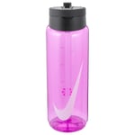 Nike Unisex Renew Recharge Graphic Print Water Bottle (Fire Pink/Black/White) - One Size