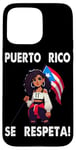 Coque pour iPhone 15 Pro Max Puerto Rico Se Respeta Afro Boricua Ado PR Drapeau