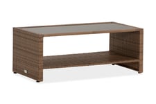 Bahamas Bord med Hylle 113x58 cm - Sand Loungebord & Sofabord utendørs Brun Venture Home