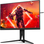 AGON AG325QZN - Écran de jeu QHD 32 pouces, 0,5 ms MPRT, 240 Hz, FreeSync Premium, HDR 400 (2560x1440, HDMI, DisplayPort, Hub USB) noir/rouge