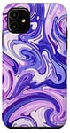 iPhone 11 Swirl Purple Color Illustration Pattern Abstract Art Case