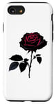 iPhone SE (2020) / 7 / 8 floral red black rose graphic Beautiful flower plant design Case