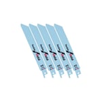 Alsafix - 5 lames de scie sabre bi-metal x Lu. 130 mm x 24TPI - S922AF - Ciment, cuivre, fer, tôle - HE24048 24 tpi