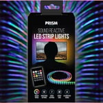 LED Strip Lights 32 LED TV Back Colour Changing Sound Reactive 200cm + Remote