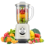 SHARDOR Blender with 700W,Powerful Blender Smoothie Maker with 6 Sharp Stainless Steel Blades,Glass Jug,2 Speed and Pulse Ice Crushing For Milkshake, Juice,Baby Food and Vegetable Drinks,1L Capacity