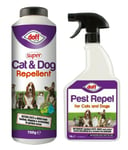 Doff Cat Dog Repellent Granules Deterrent Fouling1 Litre Lawn Spray Home Garden