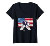 Womens I Walk on Water Ice Hockey Tee Men Women Youth V-Neck T-Shirt