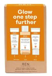 Ren Clean Skincare Glow One Step Further Skin Care Set Face Cream Toner Mask