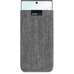 Adore June Business Housse Compatible avec Samsung Galaxy Note 10 Plus/Pro, Pochette Établie Caractéristique Matériel avec Affichage Nettoyage Effet, Gris/Noir