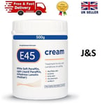 E45 Cream 500 G Tub – Moisturiser for Dry Skin and Sensitive Skin - Emollient Bo