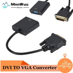 1080P DVI-D Full HD DVI Vers VGA Adaptateur Convertisseur de Câble Vidéo 24 + 1 25 Broches à 15 Broches Convertisseur de Câble pour PC Ordinateur Moniteur DVI2VGA - Type DVI TO VGA