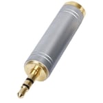 Professional Quality Stereo Headphone Adaptor 6.35mm Jack Socket to 3.5mm Plug 