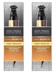 2x John Frieda In-Shower Hair Lightening Treatment 34ml Brilliant Brunette