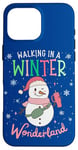 iPhone 16 Pro Max Walking In A Winter Wonderland Snowman Funny Ugly Christmas Case